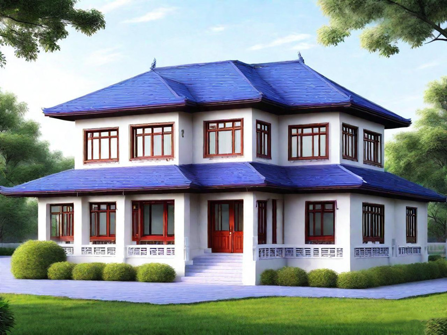 中國(guó)風(fēng)輕鋼結(jié)構(gòu)別墅