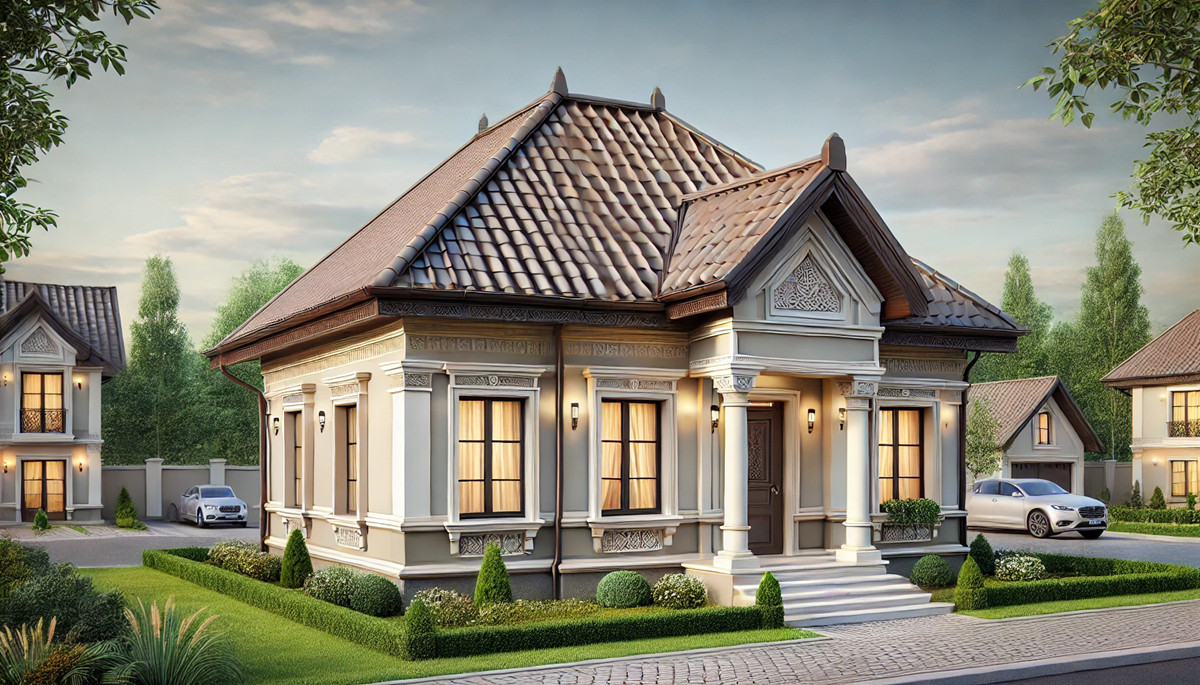 歐式風情的輕鋼別墅效果圖 歐式風情的輕鋼別墅效果圖