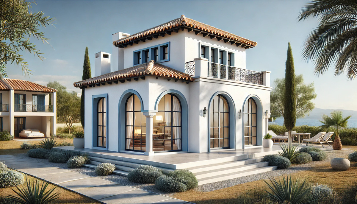 二層地中海風格的輕鋼別墅戶型