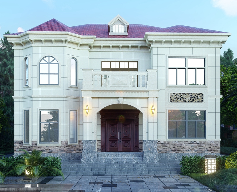 睿婕輕鋼別墅公司設(shè)計的二層歐式風(fēng)格輕鋼別墅