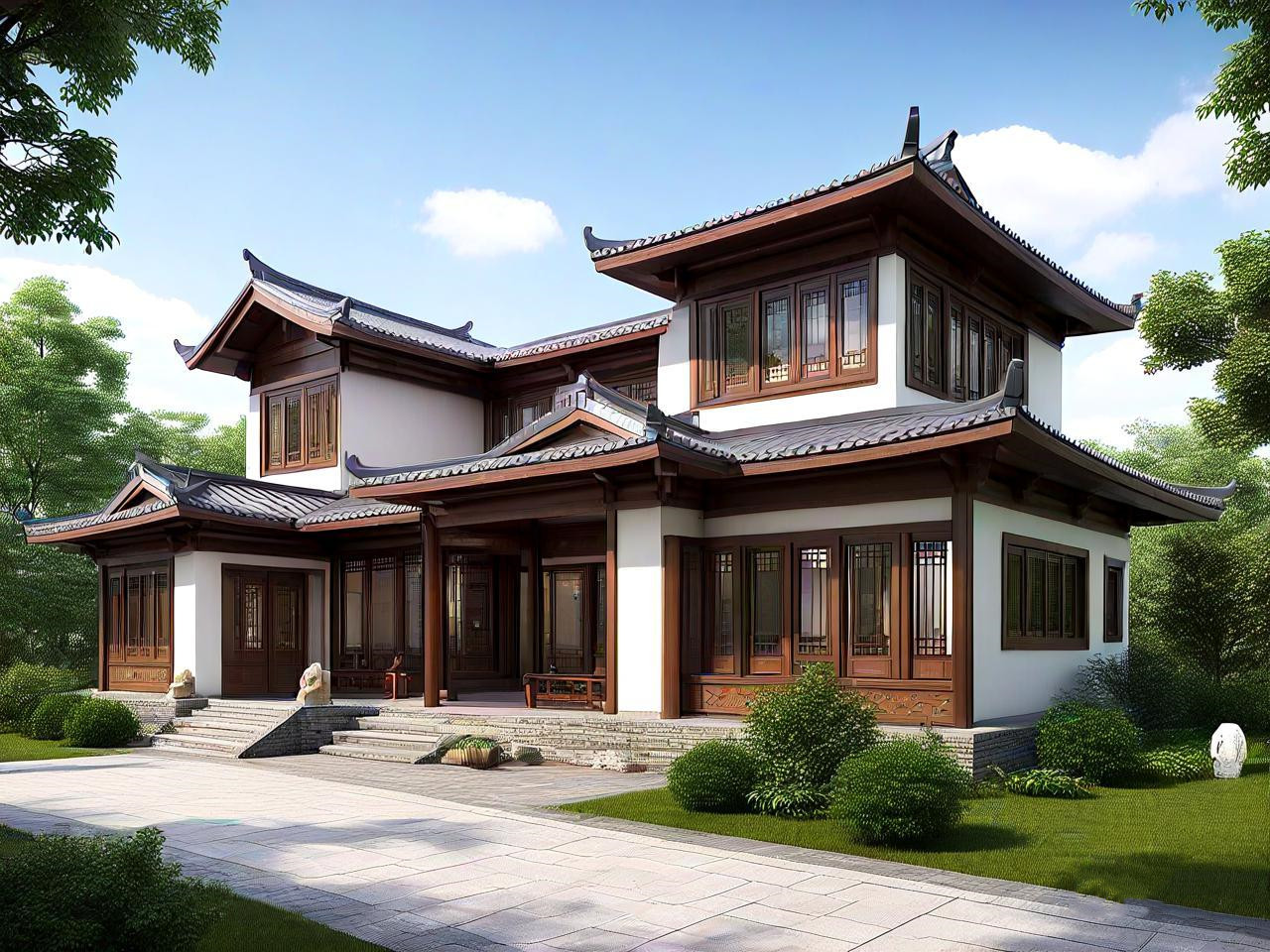 中式風(fēng)格輕鋼別墅（二）